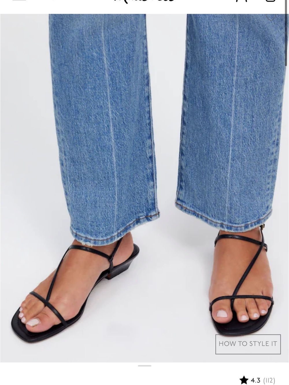Madewell Maycie Asymmetric T-Strap Sandal - Black